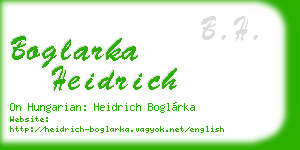 boglarka heidrich business card